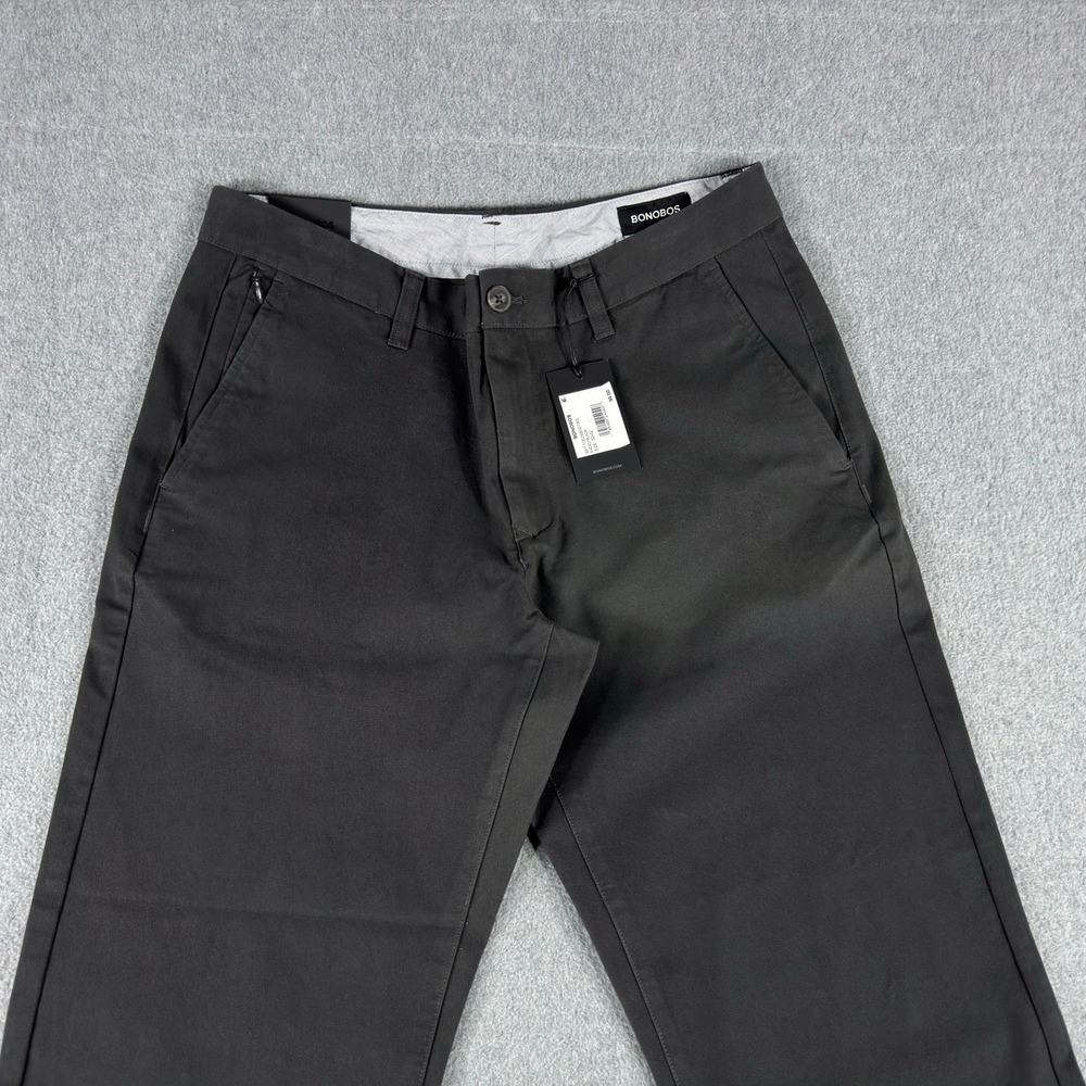 Bonobos Pants Mens 32x32 Dark Gray The Original Chino Slim Taper Fit NEW